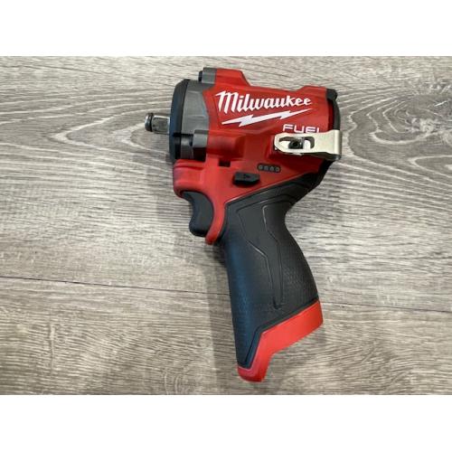 AS-IS Milwaukee FUEL 12V Lithium-Ion Brushless Cordless Stubby 1/2 in. Impact Wrench (Tool-Only)