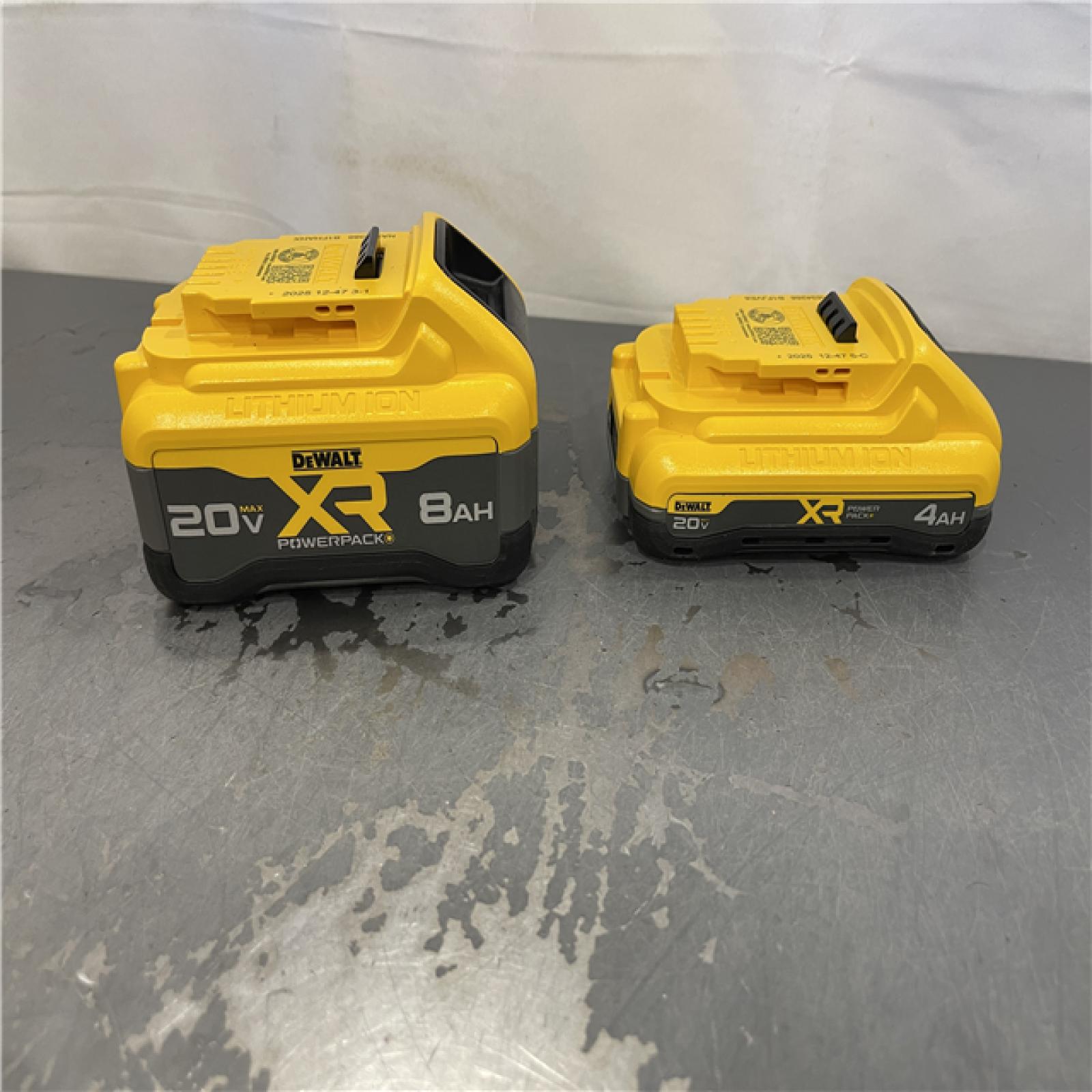 AS-IS - DeWalt 20V XR Lithium-Ion Starter Pack with 8.0 Ah and 4.0 Ah Battery Packs and Charger