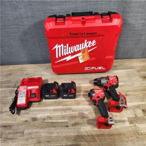 HOUSTON LOCATION - AS-IS MILWAUKEE FUEL 18V Lithium-Ion Brushless Cordless Hammer Drill and Impact Driver Combo Kit (2-Tool) with 2 Batteries