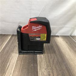 AS-IS Milwaukee 12-Volt Lithium-Ion Cordless Green 125 ft. Cross Line and Plumb Points Laser Level (Tool-Only)
