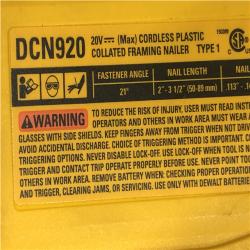 AS-IS DEWALT 20-Volt 21° Cordless Framing Nailer (Tool-Only)