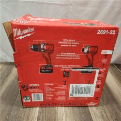 NEW- Milwaukee 18V Cordless Brushed 2-Tool Drill/Driver and Impact Driver Kit