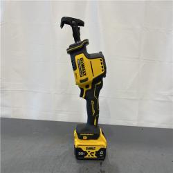 AS-IS - DeWalt ATOMIC 20V MAX Cordless Brushless Compact Reciprocating Saw and 20V MAX Premium Lithium-Ion 4.0Ah Battery
