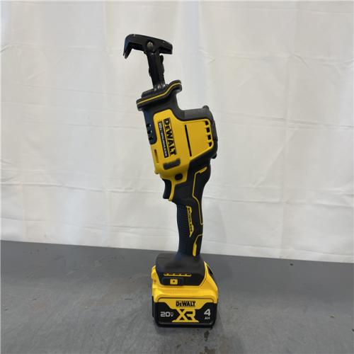 AS-IS - DeWalt ATOMIC 20V MAX Cordless Brushless Compact Reciprocating Saw and 20V MAX Premium Lithium-Ion 4.0Ah Battery