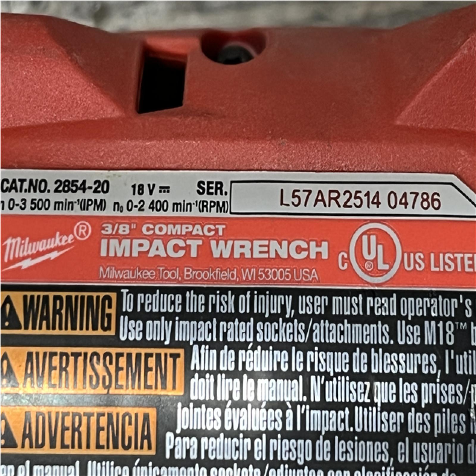 AS-IS Milwaukee FUEL GEN-3 18V Lithium-Ion Brushless Cordless 3/8 in. Compact Impact Wrench with Friction Ring (Tool-Only)