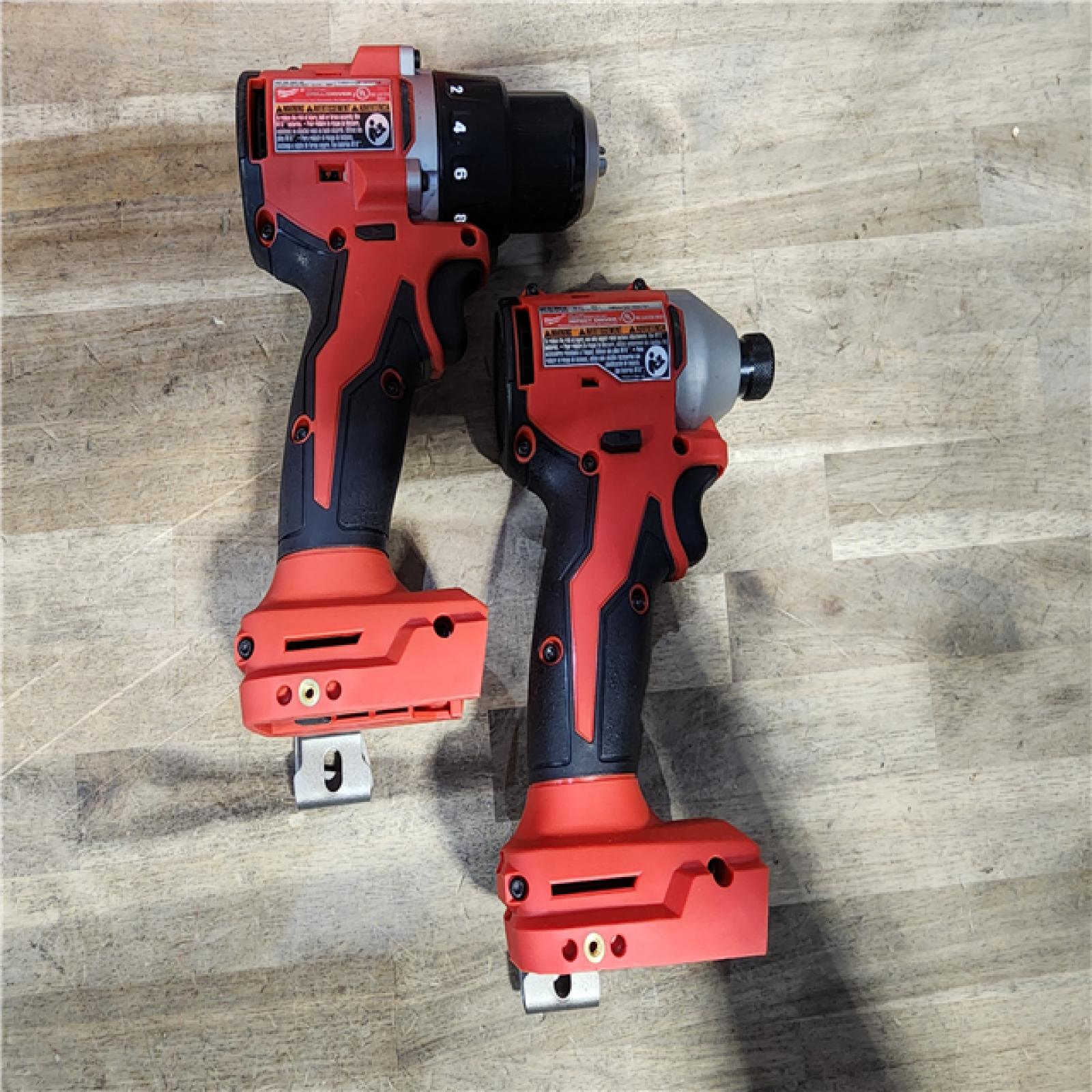 HOUSTON LOCATION - AS-IS Milwaukee M18 18V Lithium-Ion Brushless Cordless Compact Drill/Impact Combo Kit (2-Tool) W/(2) 2.0 Ah Batteries, Charger & Bag