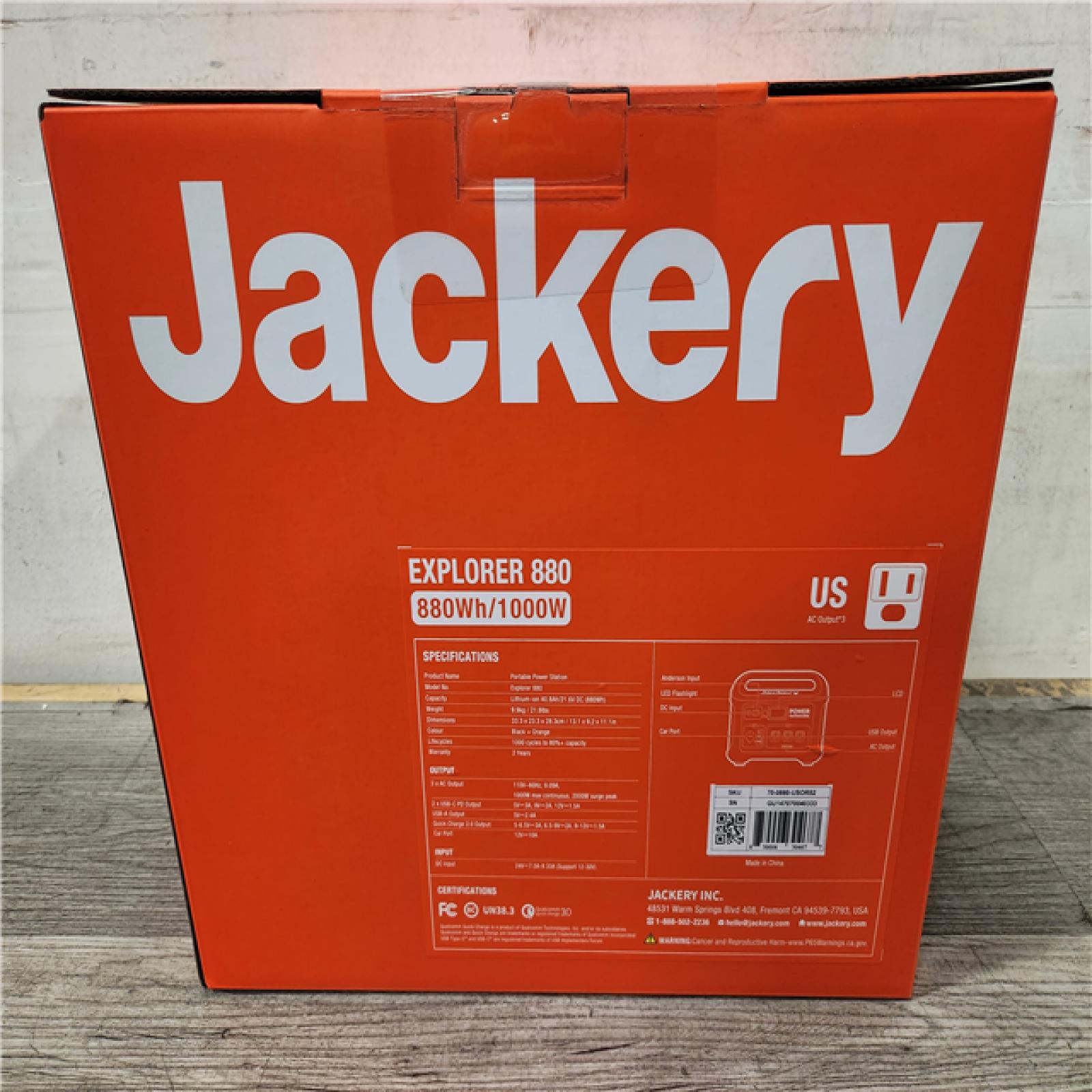 Phoenix Location NEW Jackery Portable Power Station Explorer 880, 880Wh/1000W Model No. Explorer 880
