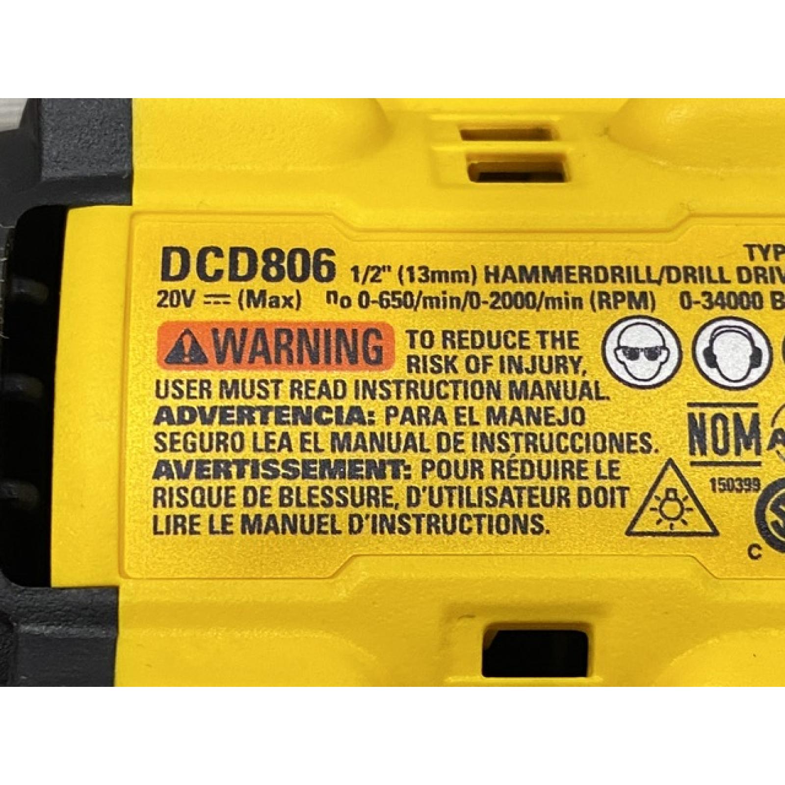 AS-IS DEWALT 20V XR Brushless Cordless 1/2 in. Hammer Drill (Tool-Only)