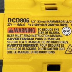 AS-IS DEWALT 20V XR Brushless Cordless 1/2 in. Hammer Drill (Tool-Only)