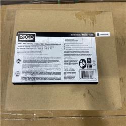 NEW! - RIDGID 18V Lithium-Ion (2) 4.0 Ah Battery Starter Kit with Charger and Bag