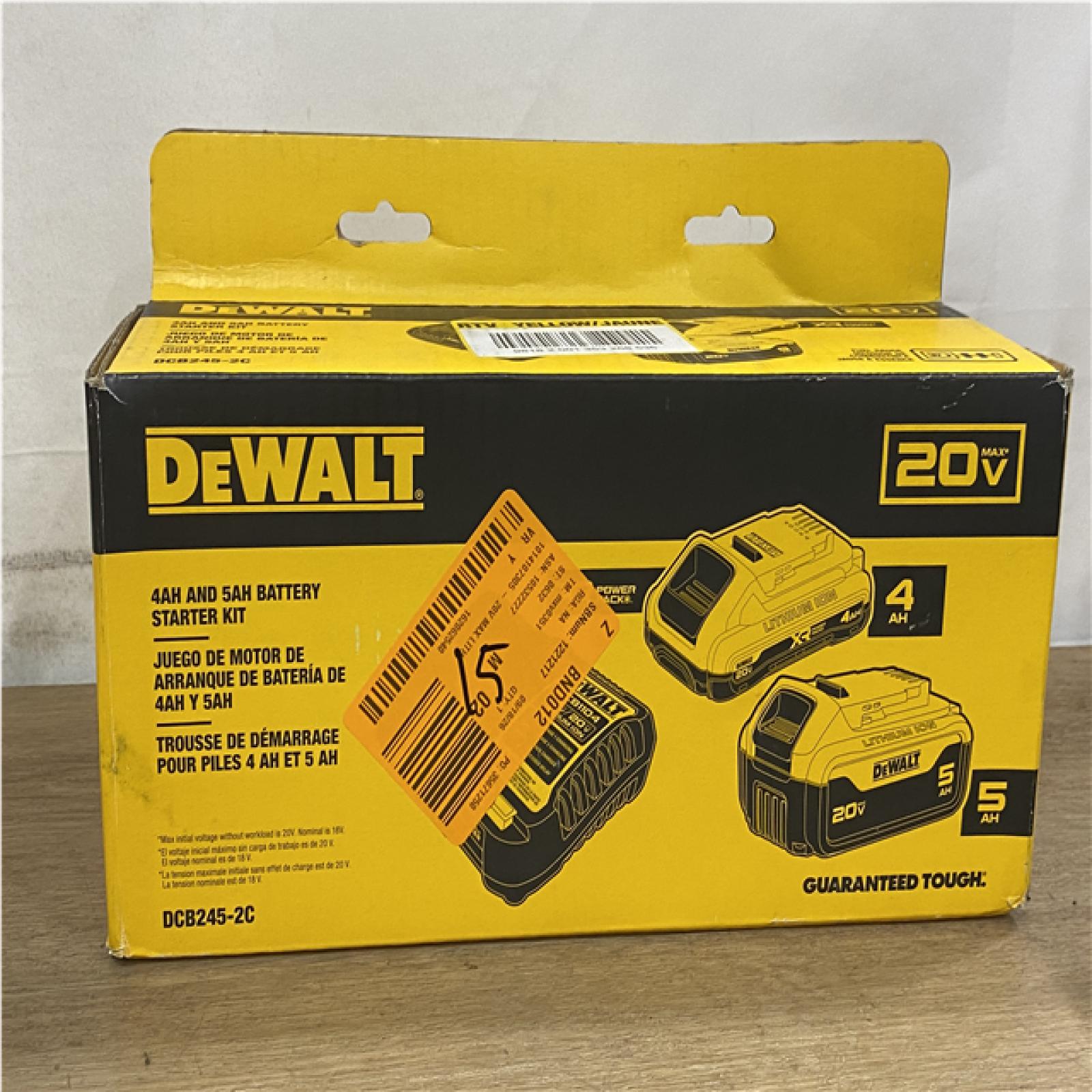 NEW DEWALT 20V MAX Lithium-Ion Starter Kit with 4.0 Ah and 5.0 Ah Batteries and Charger