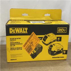 NEW DEWALT 20V MAX Lithium-Ion Starter Kit with 4.0 Ah and 5.0 Ah Batteries and Charger