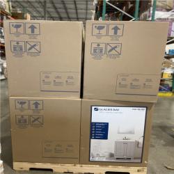 DALLAS LOCATION -  25 in. Single Sink Pearl Gray Bath Vanity with White Cultured Marble Top (Assembled) - 8 UNITS