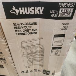 Phoenix LIKE NEW Husky Tool Storage 52 in. W Heavy Duty Matte Gray Tool Chest Combo