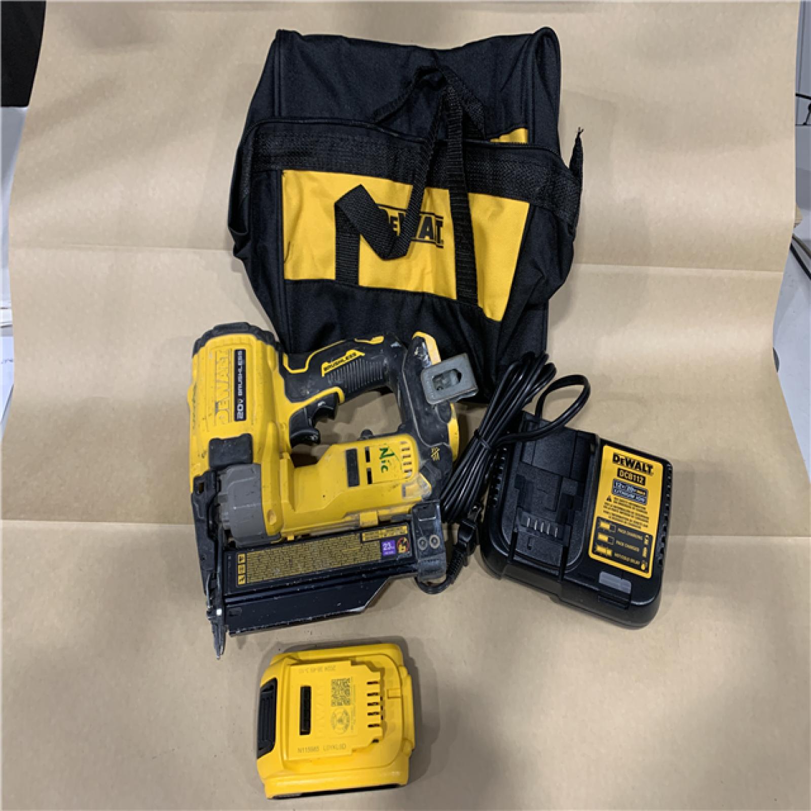 AS-IS - DEWALT ATOMIC 20V MAX Lithium Ion Cordless 23 Gauge Pin Nailer Kit with 3.0Ah Battery and Charger