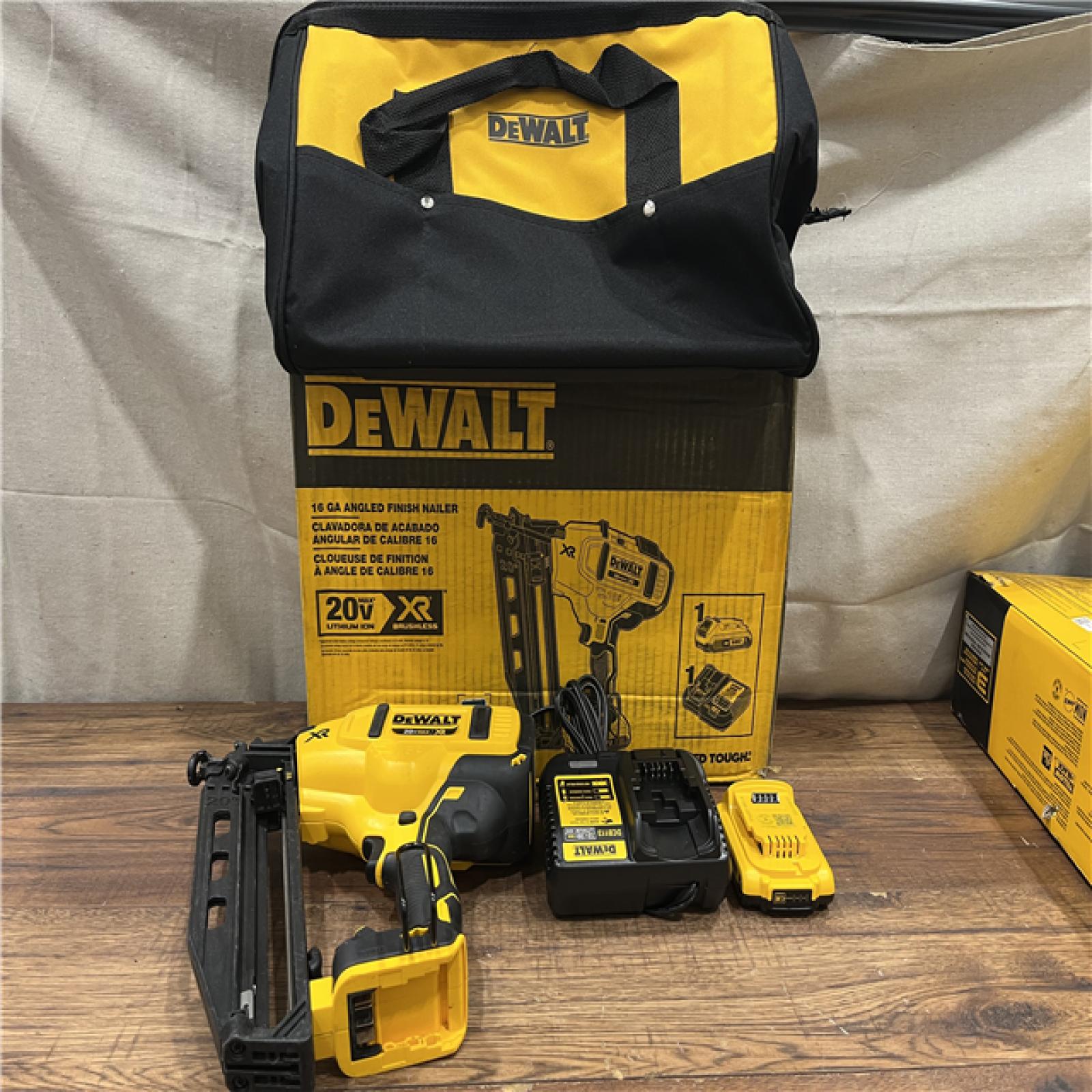 AS-IS DeWalt DCN660D1 20V 16 Gauge Cordless Angled Finish Nailer Kit W/ 2Ah Battery