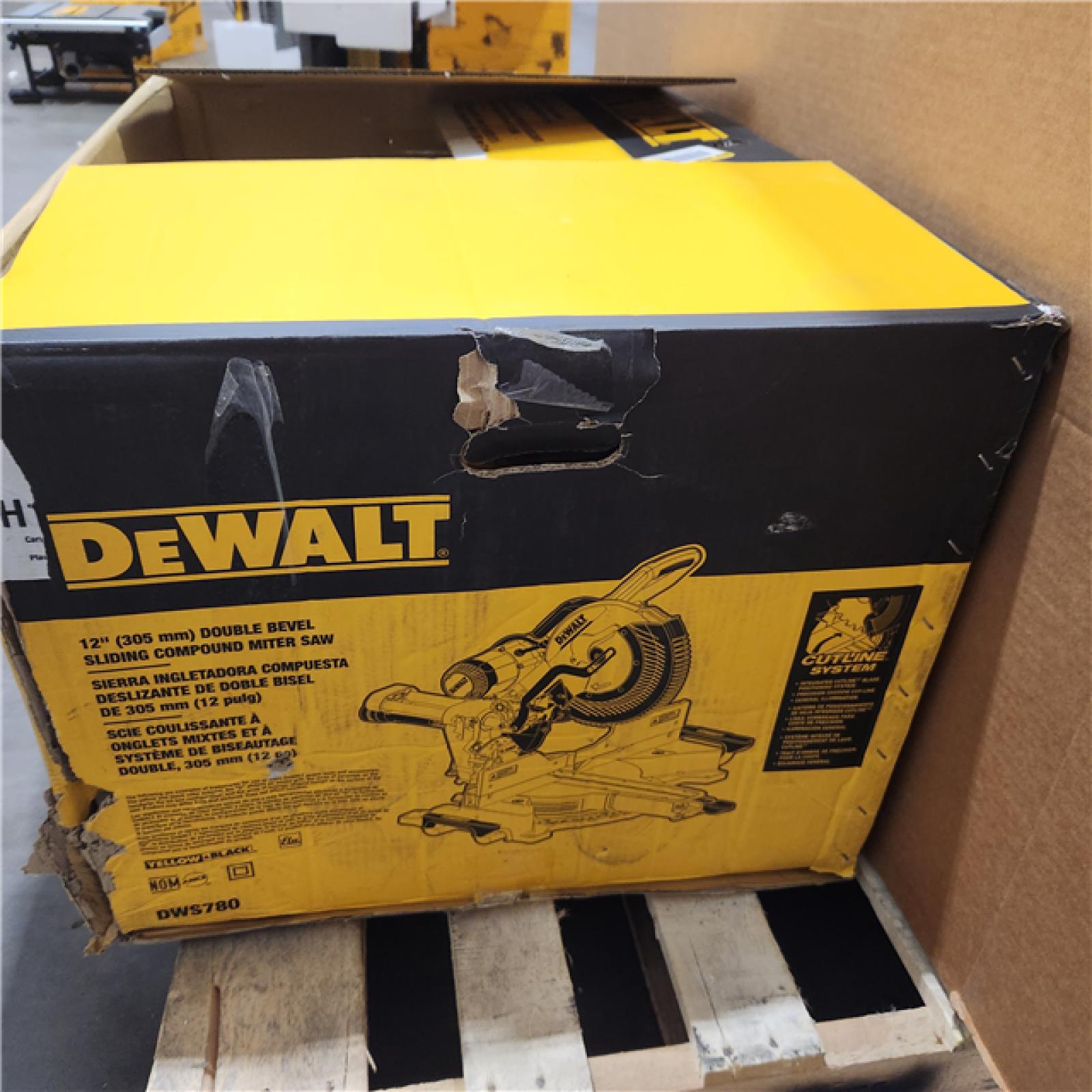 As-Is-  DEWALT 12 Double Bevel Sliding Compound Miter Saw