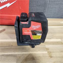 HOUSTON LOCATION - AS-IS Milwaukee 3521-21 4V Lithium-Ion Cordless USB Rechargeable Green Beam Cross Line Laser
