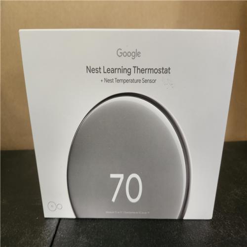 Phoenix AS-IS Google Nest Learning Thermostat (4th Gen) with Nest Temperature Sensor (2nd Gen) - Polished Silver