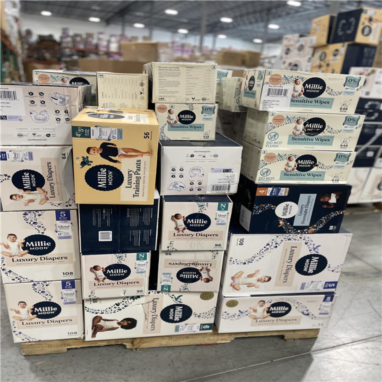 DALLAS LOCATION - BULLSEYE MIXED DIAPERS WIPE'S PALLET -(60 CASES)