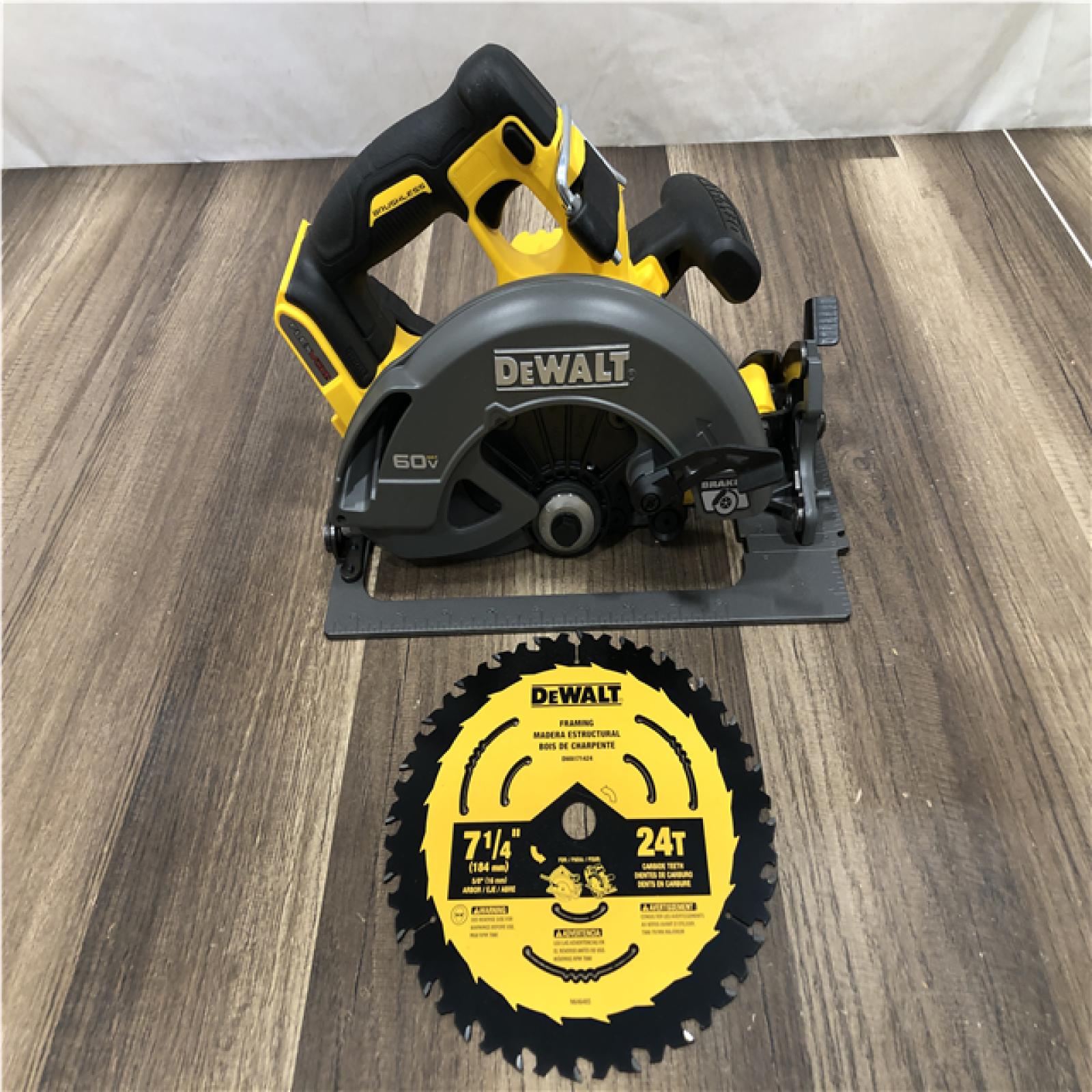 AS-IS DEWALT FLEXVOLT 60V MAX Cordless Brushless 7-1/4 in. Circular Saw with Brake (Tool Only)