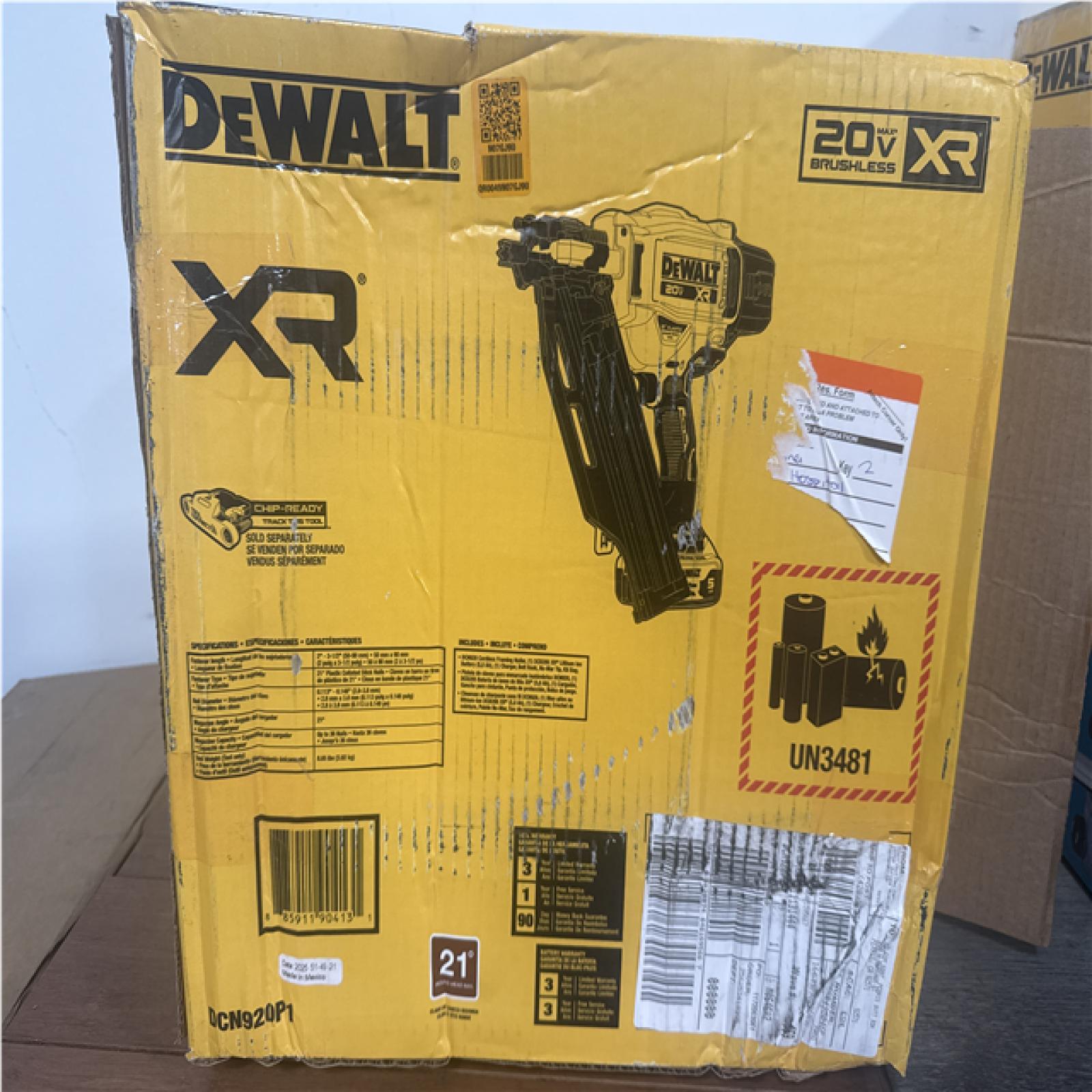 CALIFORNIA AS IS DEWALT XR BRUSHLESS 21’ FRAMING NAILER
