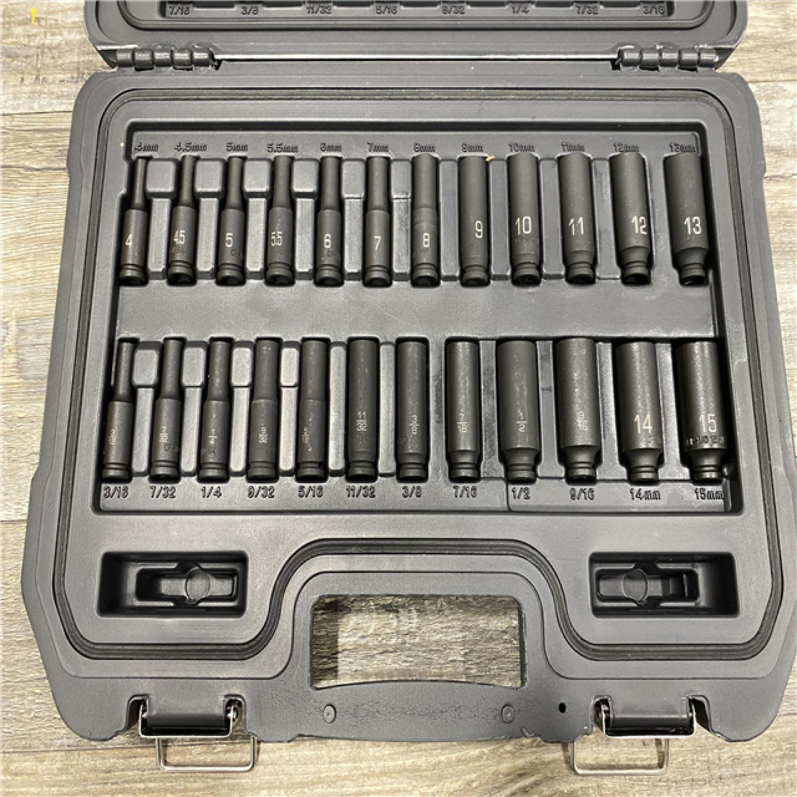 AS-IS DEWALT 1/4 in. Drive Metric and SAE Impact Socket Set (48-Piece)
