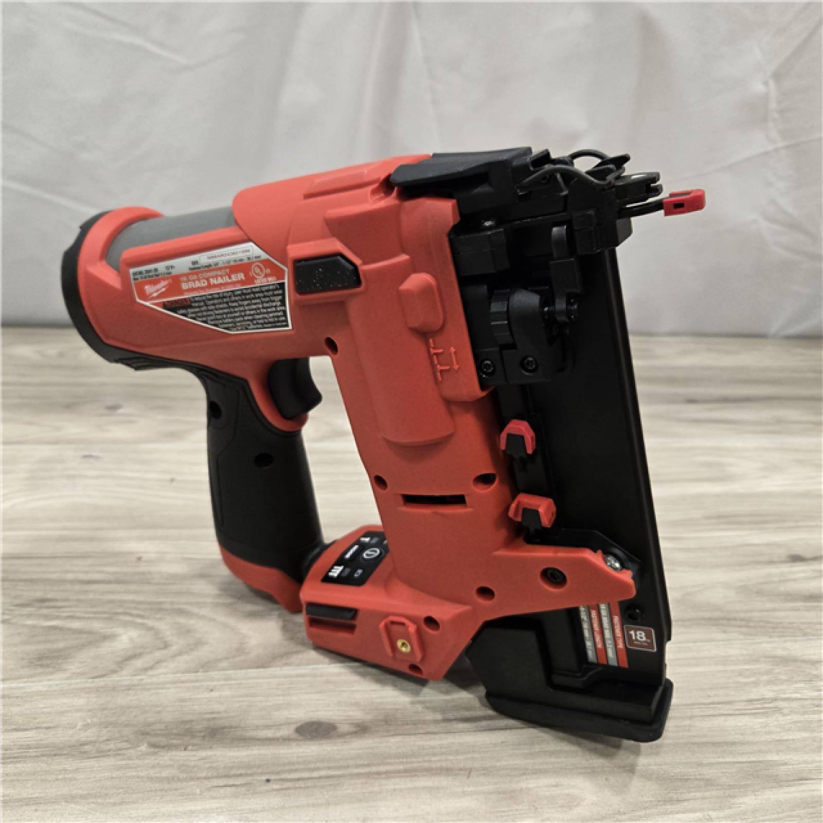 AS-IS Milwaukee M12 FUEL 18 Gauge Compact Brad Nailer (Tool-Only)
