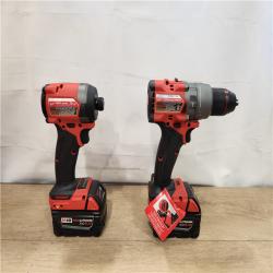 AS-IS- Milwaukee FUEL 18V Lithium-Ion Brushless Cordless Hammer Drill and Impact Driver Combo Kit