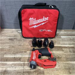Houston Location AS-IS Milwaukee FUEL 12V Lithium-Ion Brushless Cordless 4-in-1 Installation 3/8 in. Drill Driver with 4 Tool Head (Tool-Only)