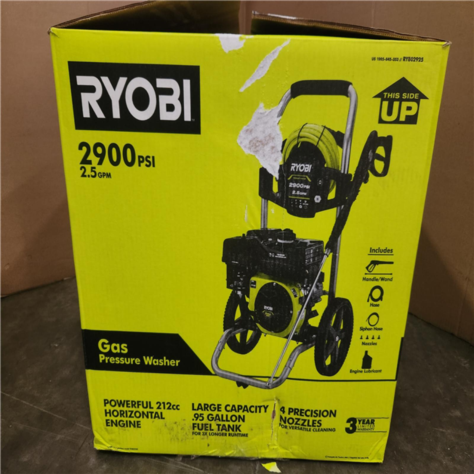Phoenix NEW RYOBI 2900 PSI 2.5 GPM Cold Water Gas Pressure Washer with 212cc Engine