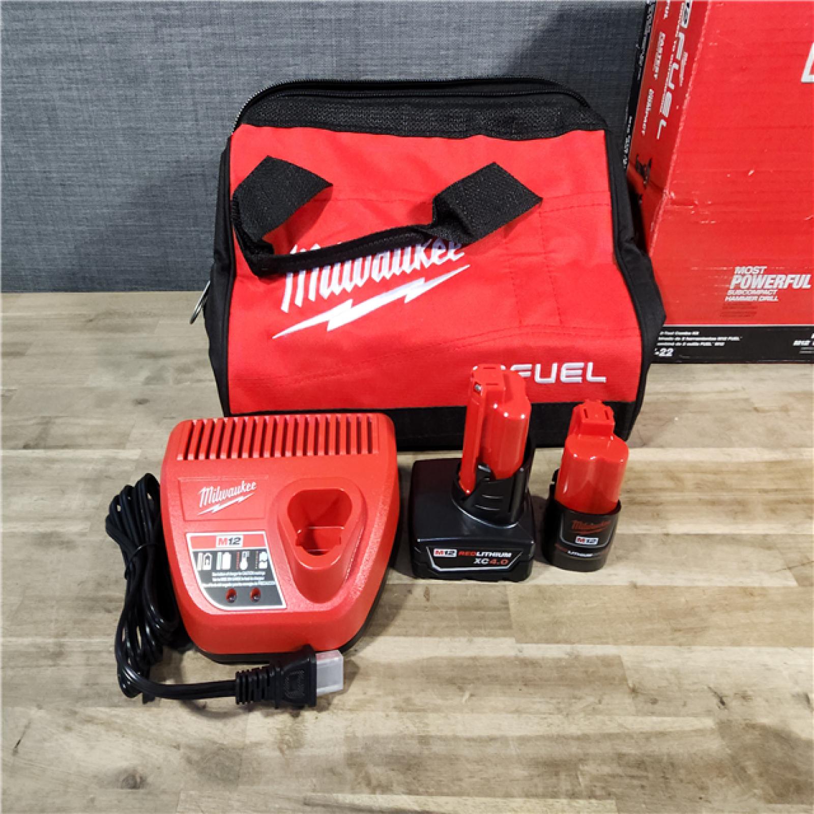 HOUSTON LOCATION - AS-IS (APPEARS LIKE NEW) Milwaukee 3497-22 12V Brushless Hammer Drill and Impact Driver Combo Kit