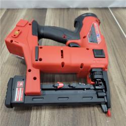 AS-IS MILWAUKEE M18 FUEL 18-Volt Lithium-Ion Brushless Cordless 18-Gauge 1/4 in. Narrow Crown Stapler (Tool-Only)