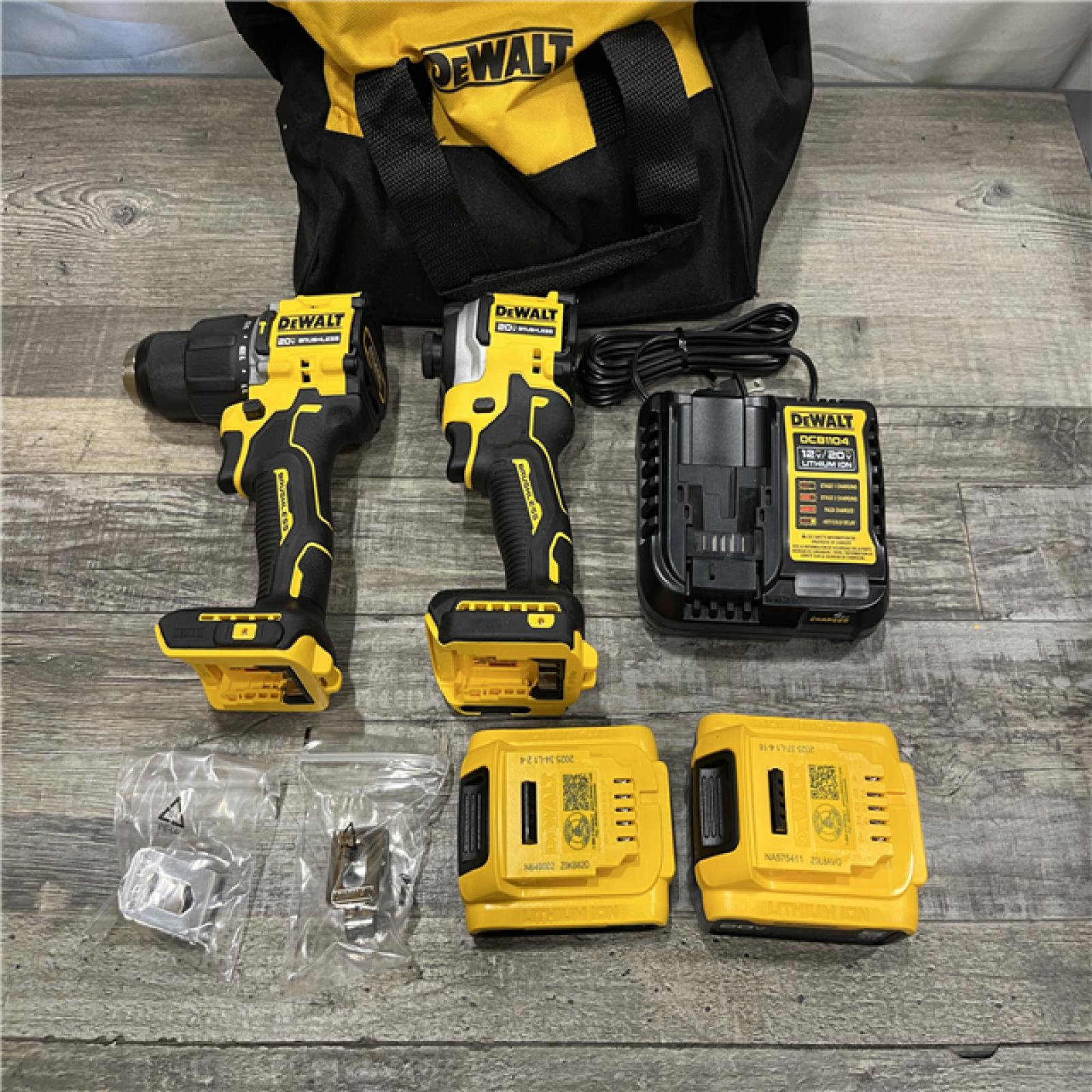 AS-IS DEWALT ATOMIC 20V MAX Lithium-Ion Cordless 2-Tool Combo Kit