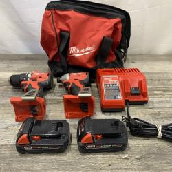 AS-IS Milwaukee 18V Lithium-Ion Brushless Cordless Compact Drill/Impact Combo Kit