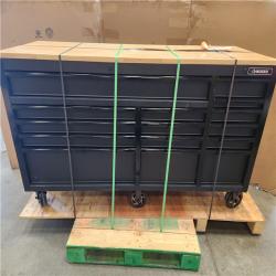 Phoenix Husky Heavy-Duty 72 in. W 15-Drawer Matte Black Mobile Workbench with Wood top