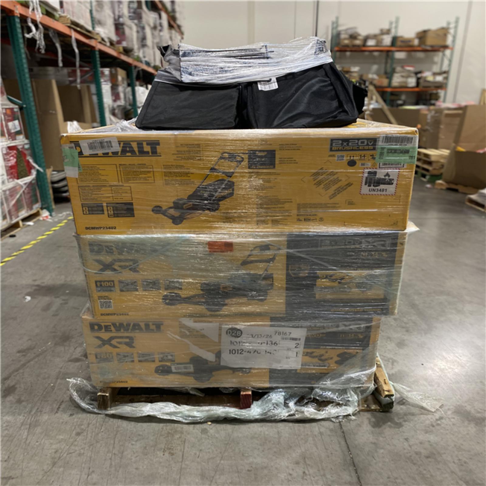 Dallas Location - As-Is Dewalt Lawn Mower Pallet