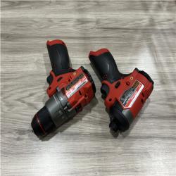 AS-IS Milwaukee FUEL 12-Volt Lithium-Ion Brushless Cordless Hammer Drill and Impact Driver Combo Kit