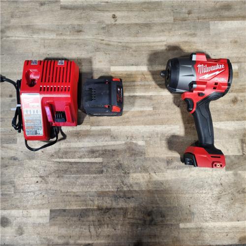 HOUSTON LOCATION - AS-IS Milwaukee M18 1/2 in. Cordless Brushless High Torque Impact Wrench Kit (Battery & Charger)