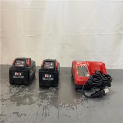 AS-IS- Milwaukee 18-Volt Lithium-Ion High Output Battery Starter Kit with Two 6.0 Ah Battery and Charger