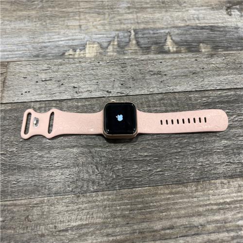 AS-IS Apple Watch SE- Gold Aluminum Case with Pink Sand Sport Band
