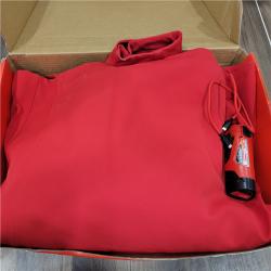 AS-IS MILWAUKEE  Men's 3X-Large M12 12V Lithium-Ion Cordless TOUGHSHELL Red Heated Jacket with (1) 3.0 Ah Battery and Charger
