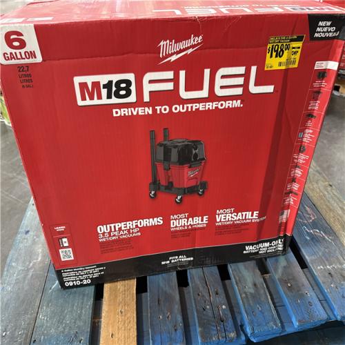 California NEW Milwaukee 6 Gallon Wet/Dry Vacuum (No Battery or Charger)