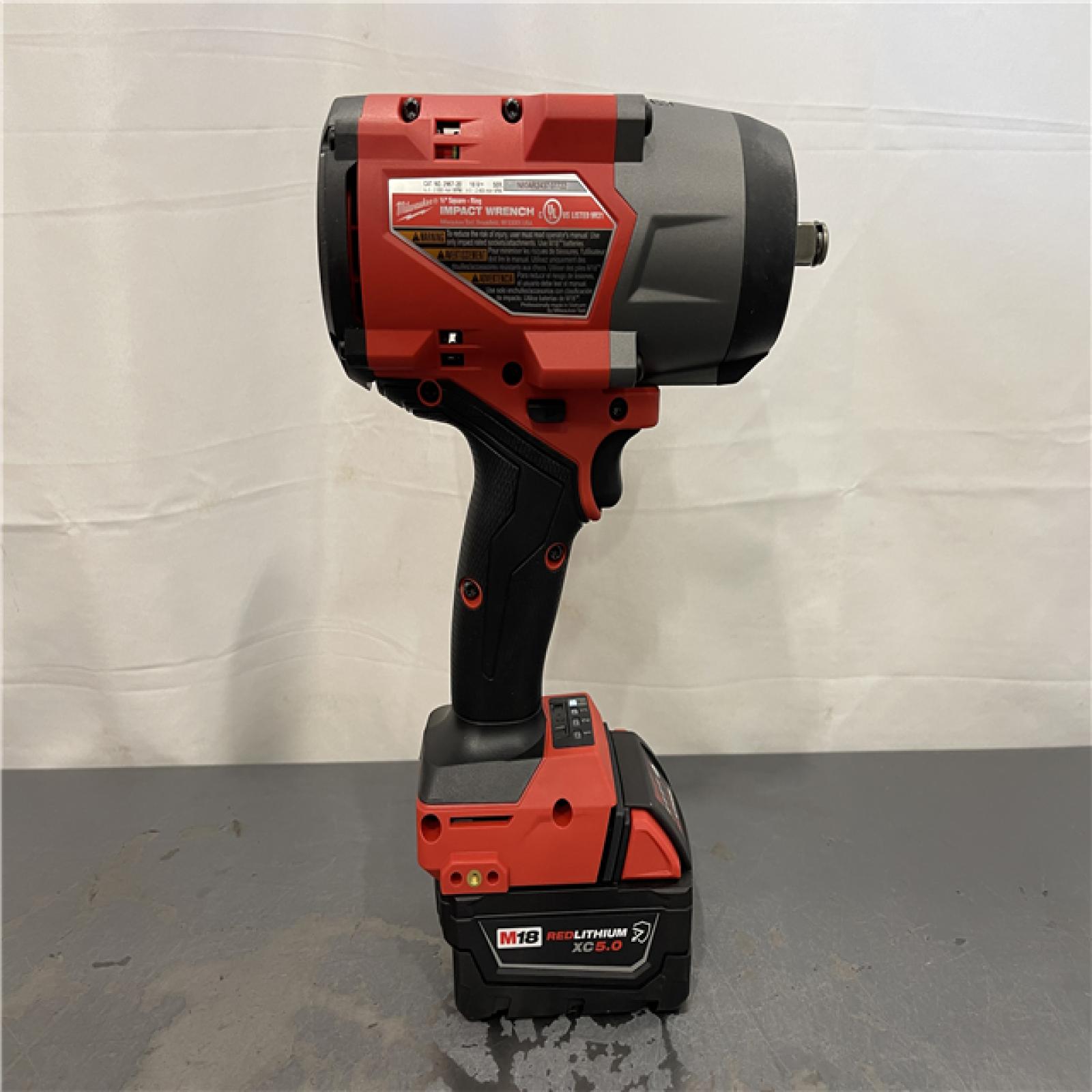 AS-IS - Milwaukee M18 FUEL 18V Lithium-Ion Brushless Cordless 1/2 in. Impact Wrench w/Friction Ring Kit