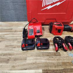 HOUSTON LOCATION - AS - IS Milwaukee 18V Lithium-Ion Cordless Short Throw Press Tool with 3 PEX Crimp Jaws Kit