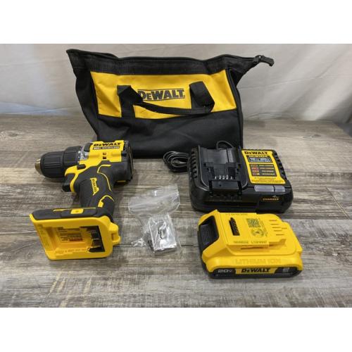 AS-IS DEWALT Atomic 20V Lithium-Ion Cordless Compact 1/2 in. Drill/Driver Kit