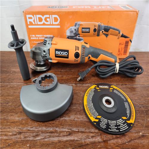 AS-IS RIDGID 15 Amp Corded 7 in. Twist Handle Angle Grinder