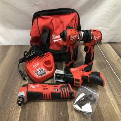 AS-IS Milwaukee 12V Lithium-Ion Brushless Cordless Subcompact Drill and Impact Driver Kit