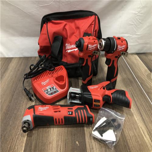 AS-IS Milwaukee 12V Lithium-Ion Brushless Cordless Subcompact Drill and Impact Driver Kit