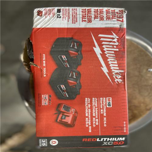 NEW! - Milwaukee M18 18-Volt Lithium-Ion XC Starter Kit with Two 5.0Ah Batteries and Charger